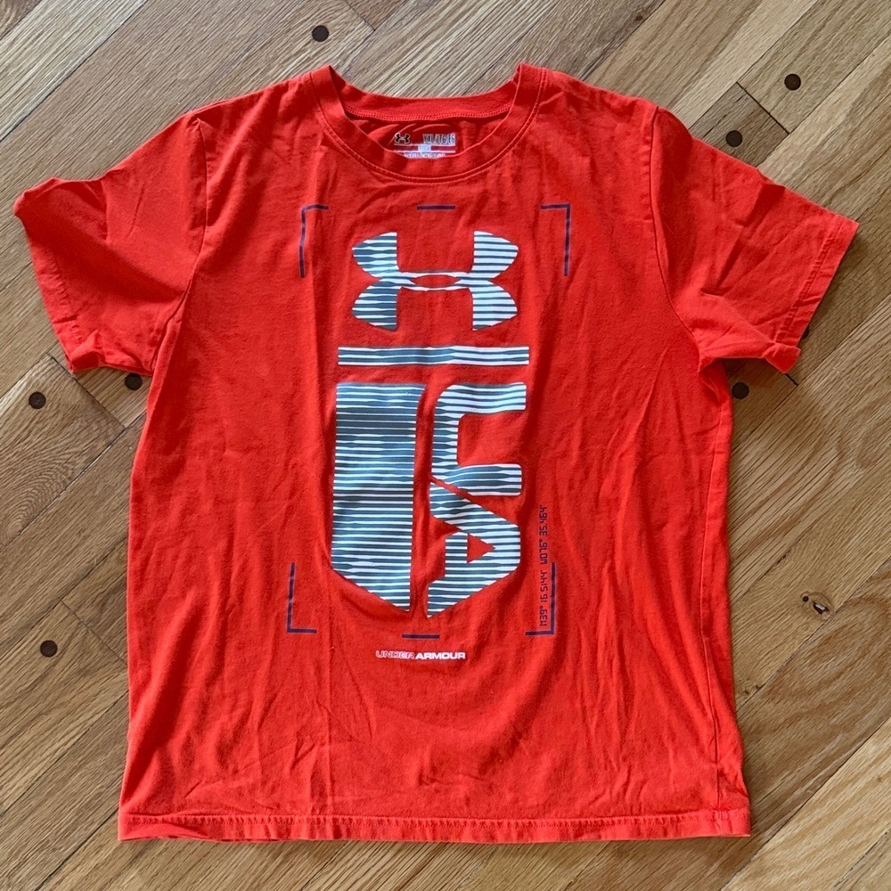 Under Armour Youth Boys XL Orange T-Shirt Cotton Blend